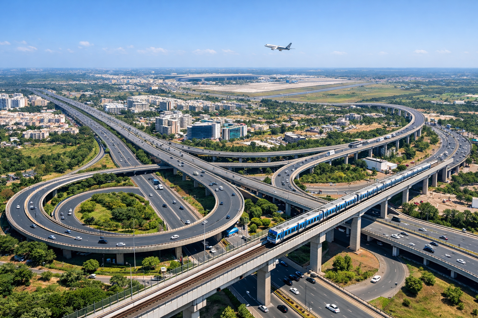 South Hyderabad infrastructure showing ORR airport and highway connectivity