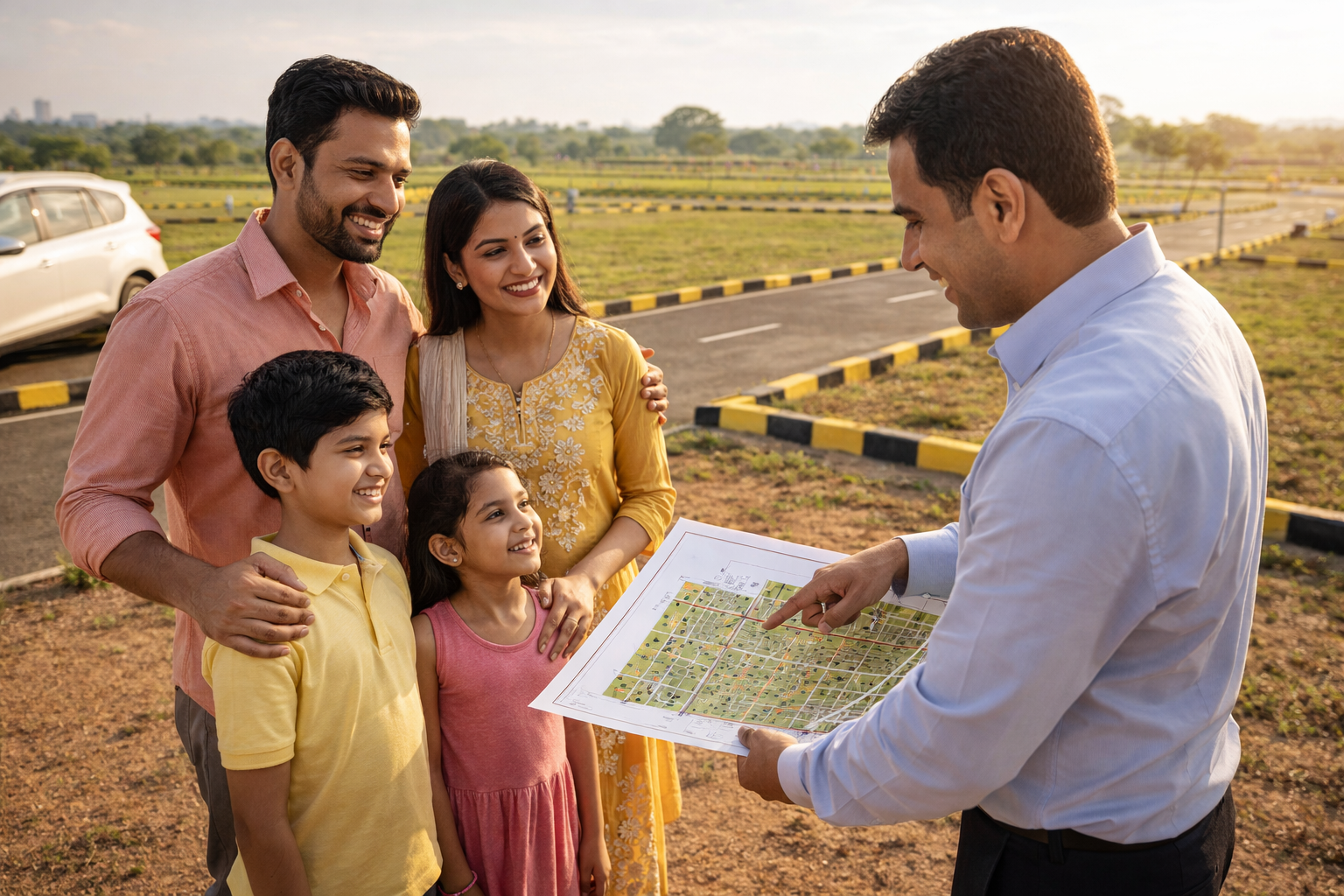 Family investing in open plots in South Hyderabad for future security