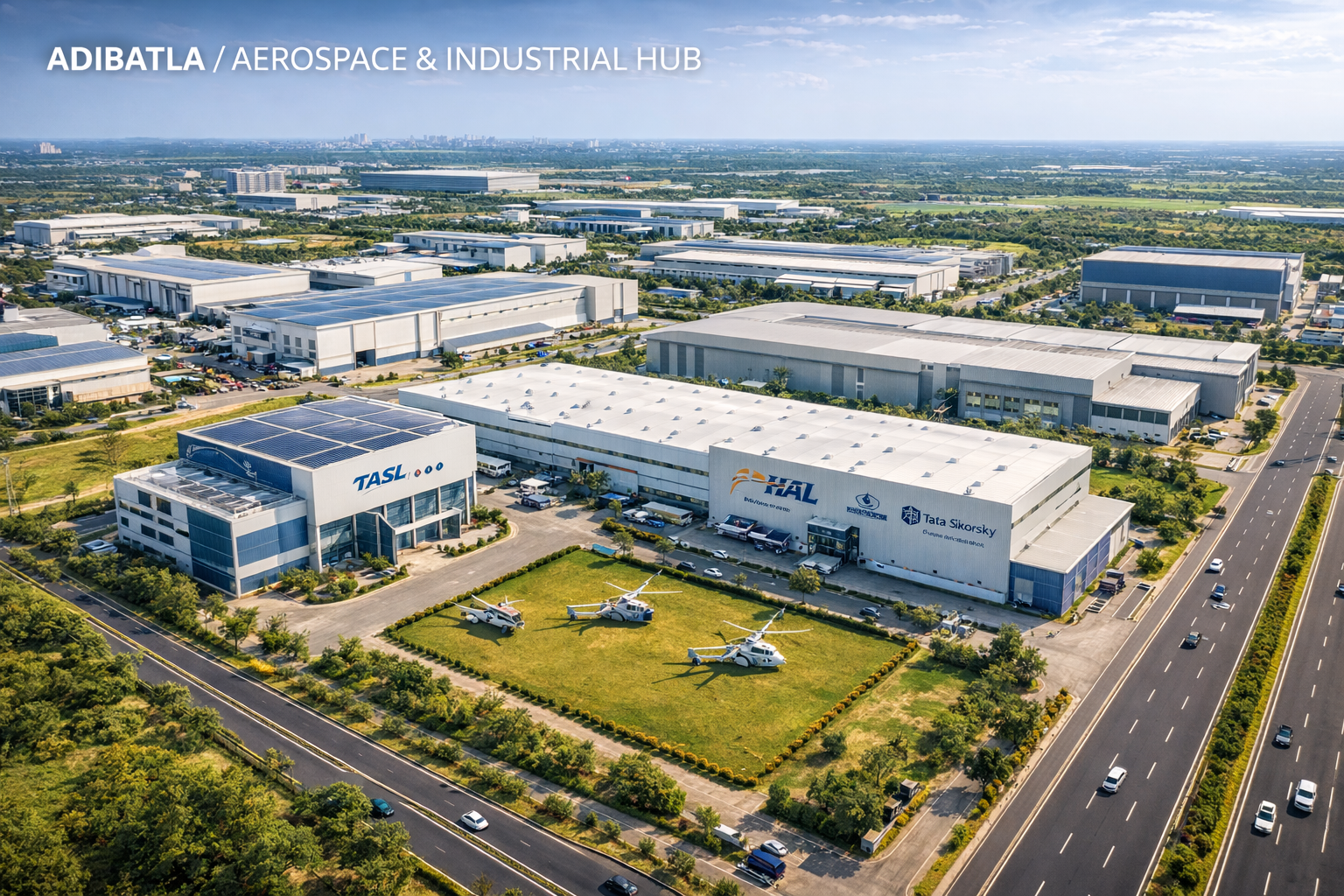 Industrial and aerospace development in Adibatla Hyderabad