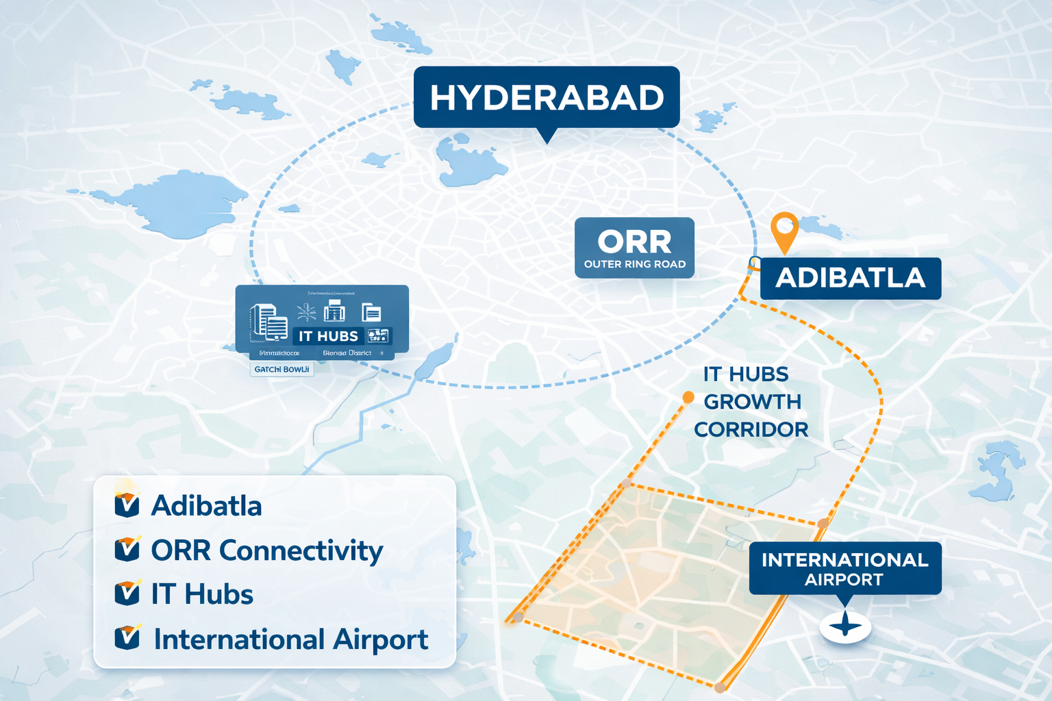 Adibatla Growth Map South Hyderabad