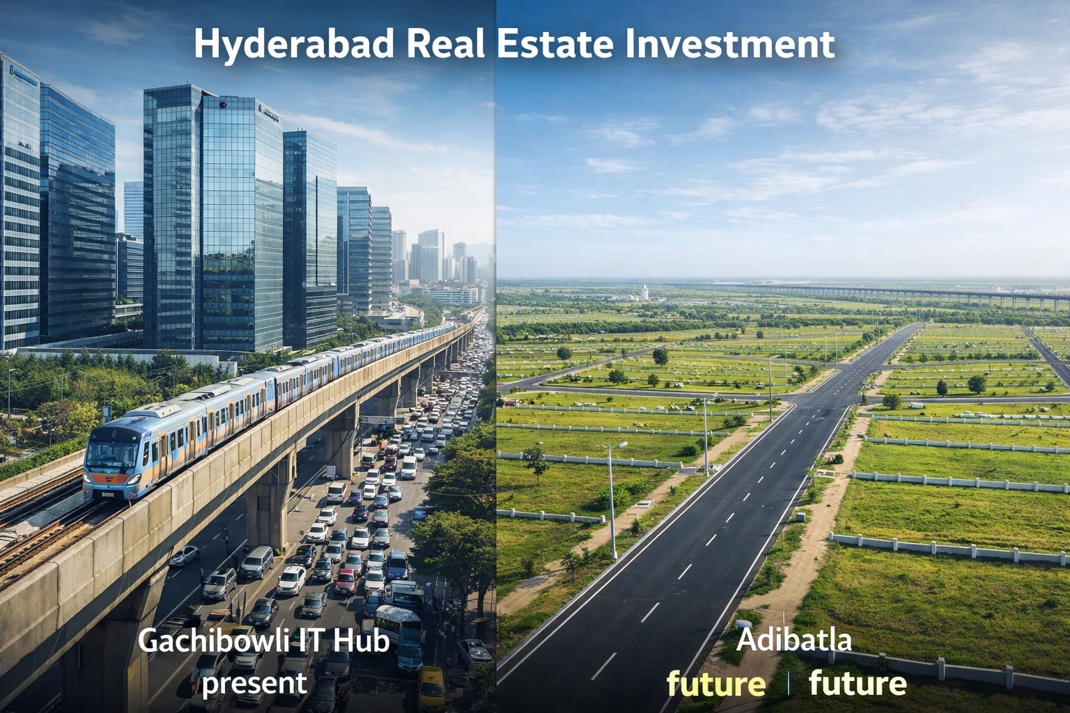 Adibatla vs Gachibowli real estate comparison